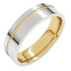Grooved Comfort-Fit Flat Band