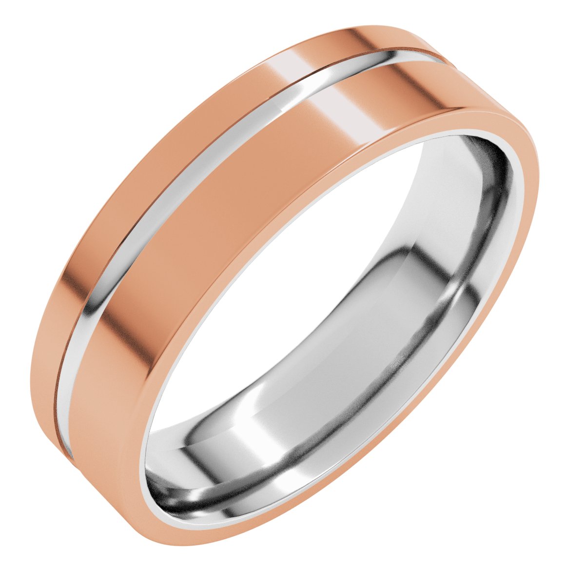 Grooved Comfort-Fit Flat Band