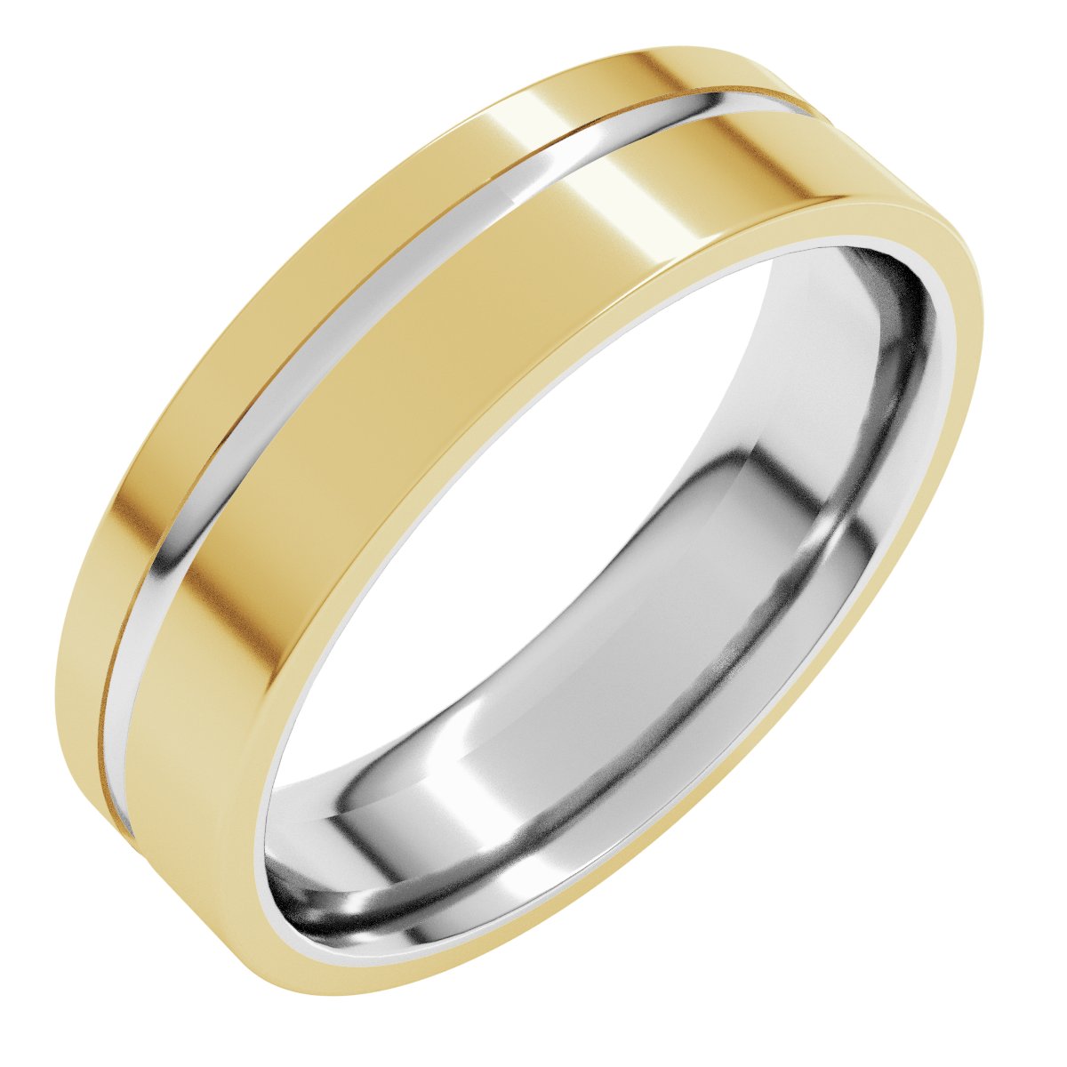 Grooved Comfort-Fit Flat Band