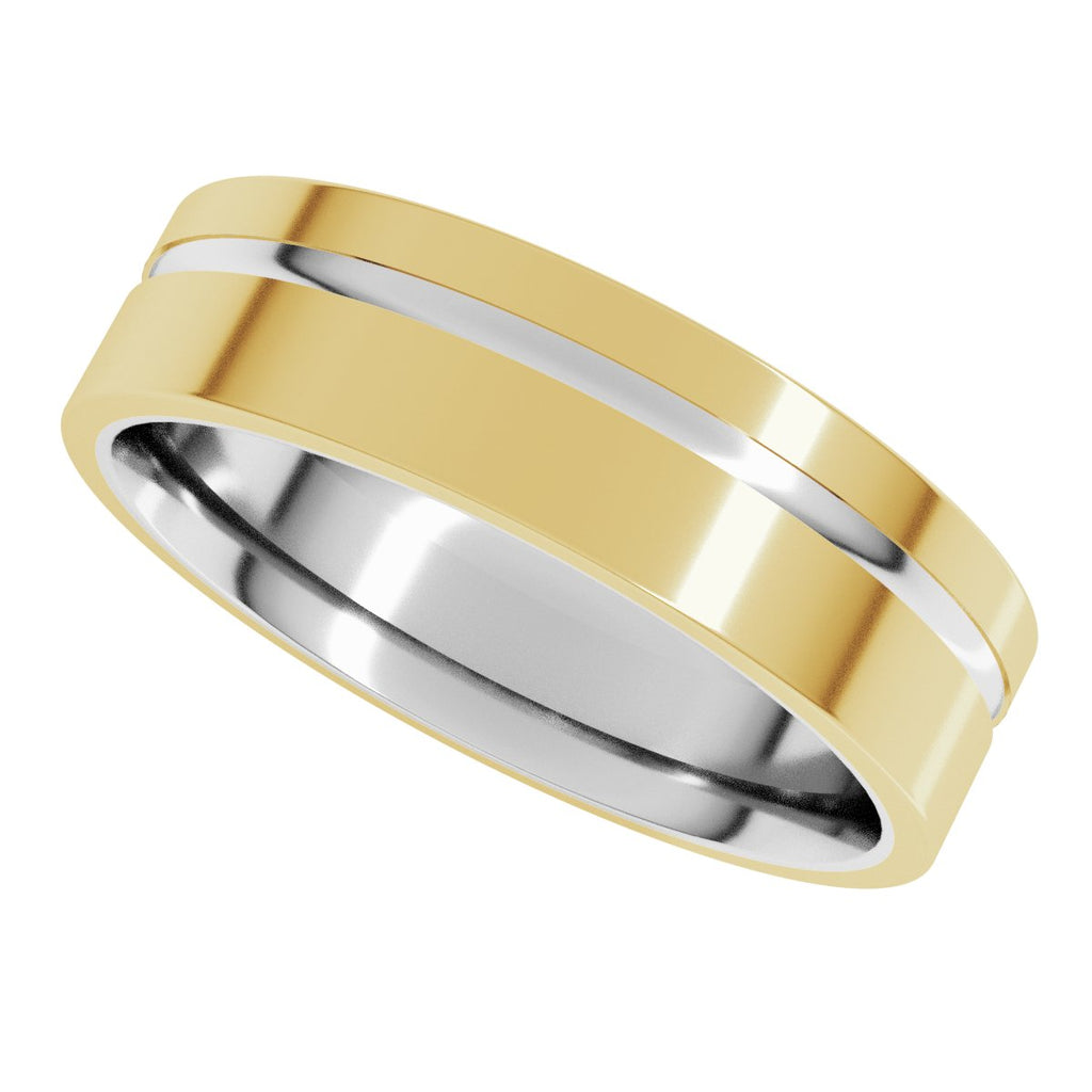 Grooved Comfort-Fit Flat Band