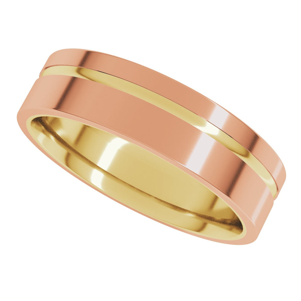 Grooved Comfort-Fit Flat Band