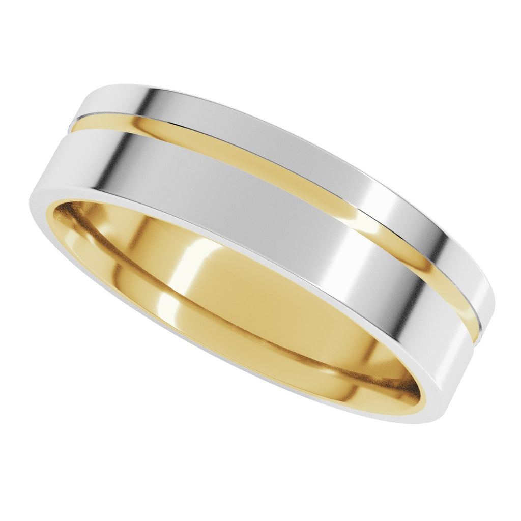 Grooved Comfort-Fit Flat Band