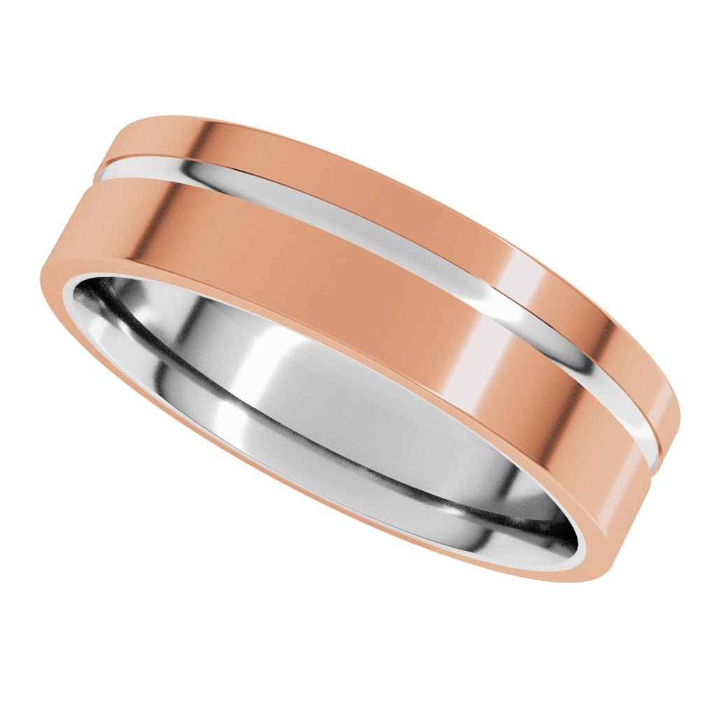 Grooved Comfort-Fit Flat Band