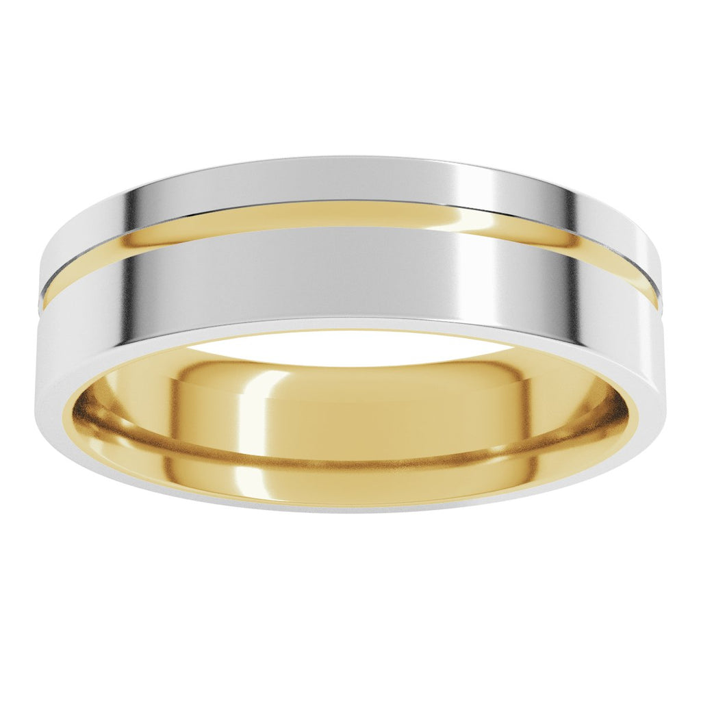 Grooved Comfort-Fit Flat Band