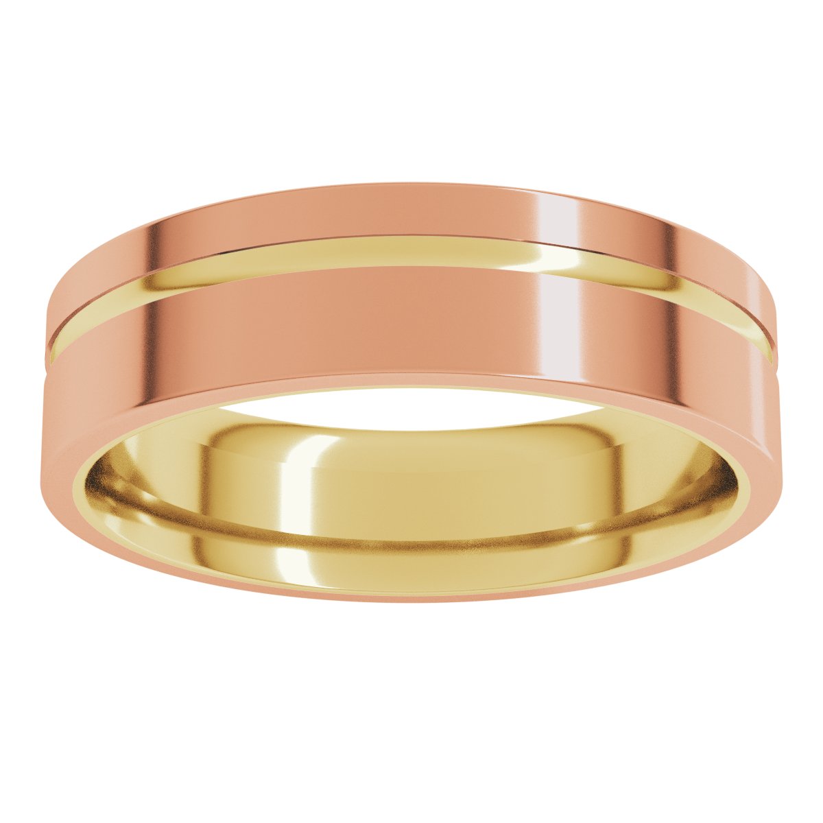 Grooved Comfort-Fit Flat Band