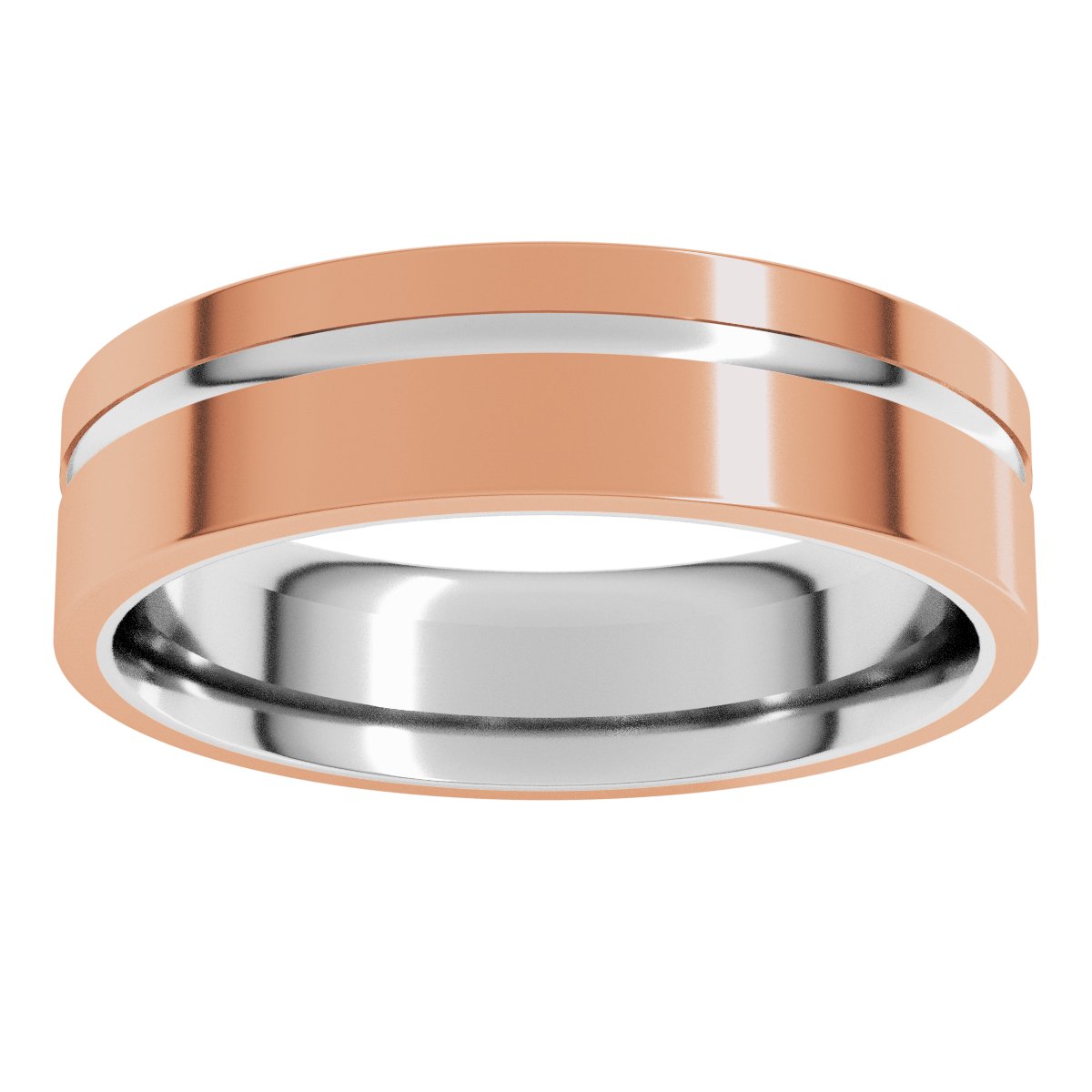 Grooved Comfort-Fit Flat Band