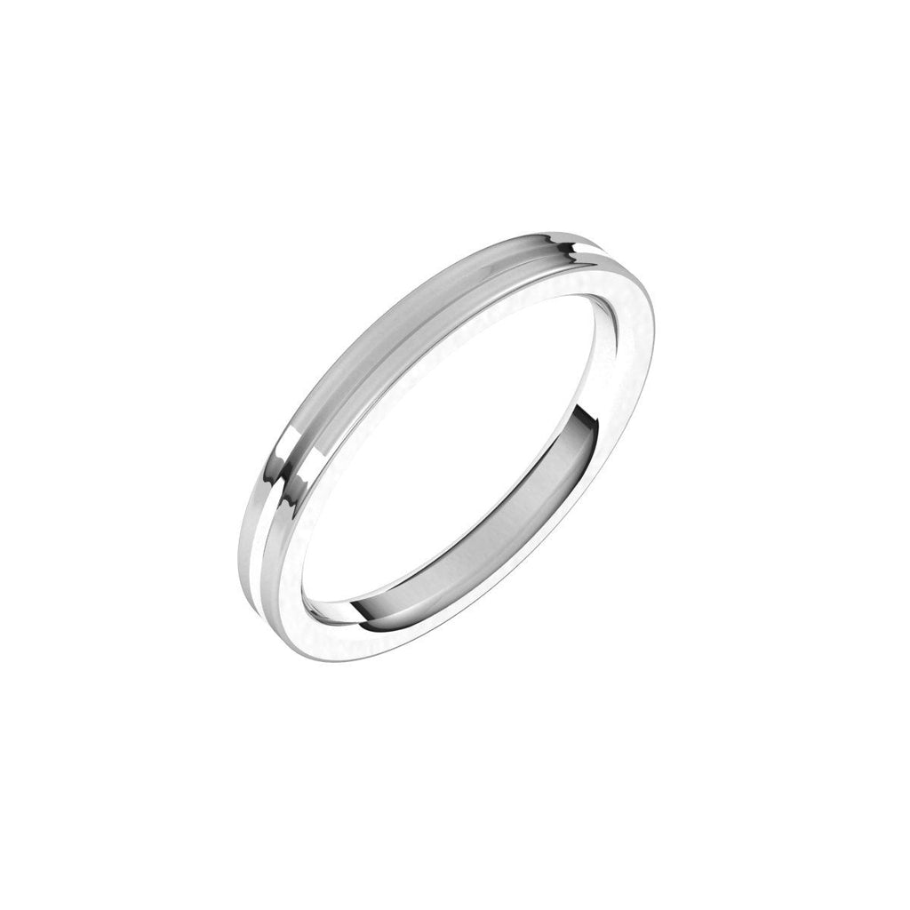 Grooved Comfort-Fit Flat Band