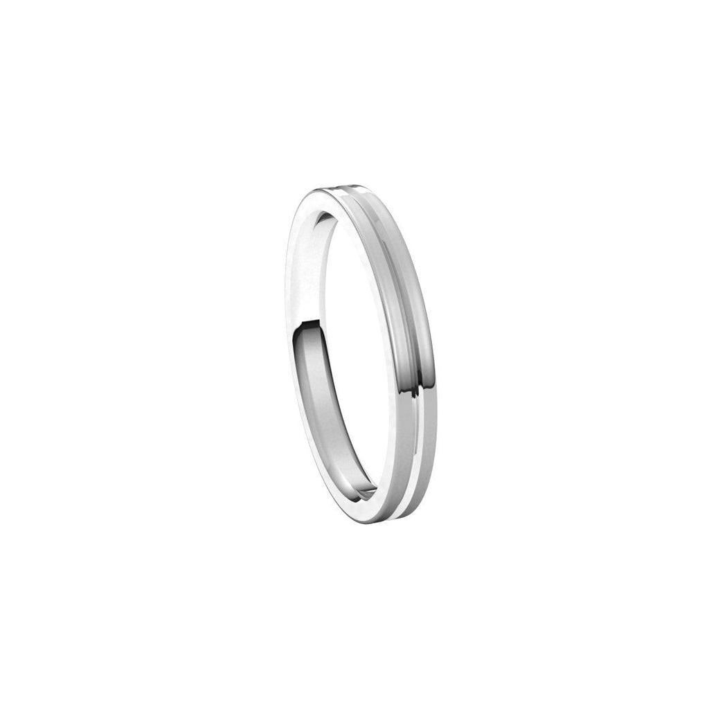 Grooved Comfort-Fit Flat Band