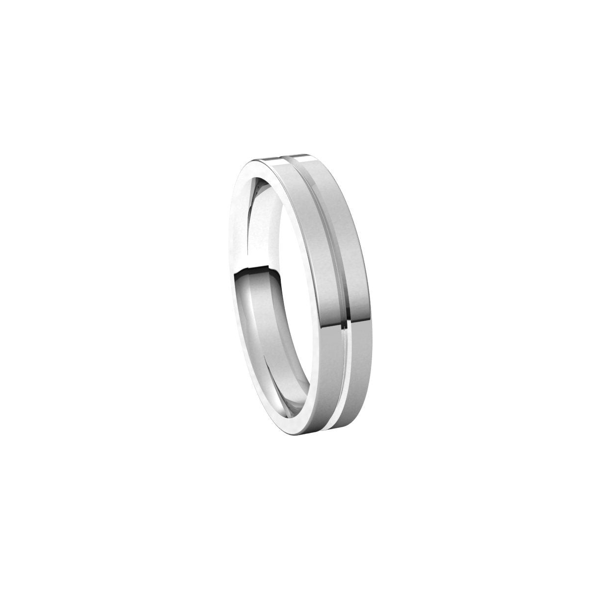 Grooved Comfort-Fit Flat Band