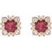 Round Halo-Style Earrings