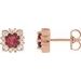 Round Halo-Style Earrings