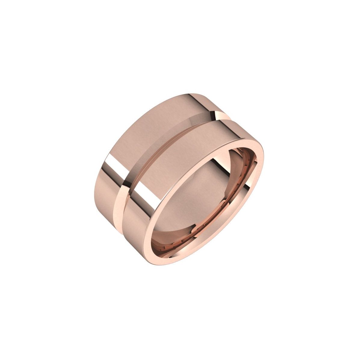 Grooved Comfort-Fit Flat Band