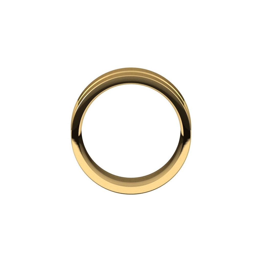 Grooved Comfort-Fit Flat Band