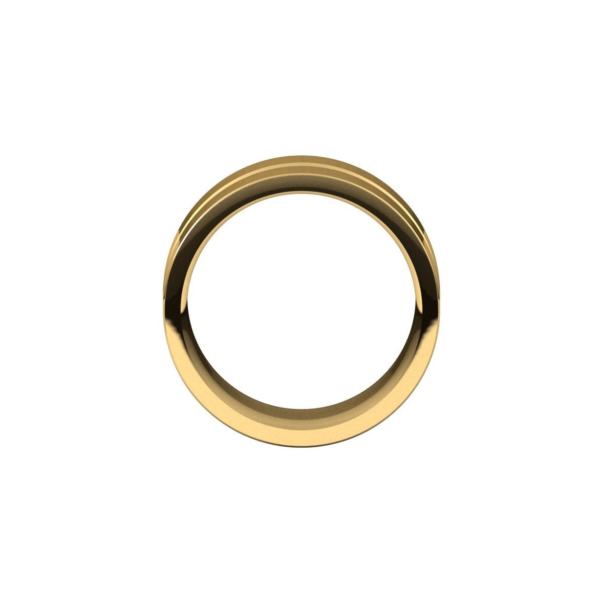 Grooved Comfort-Fit Flat Band