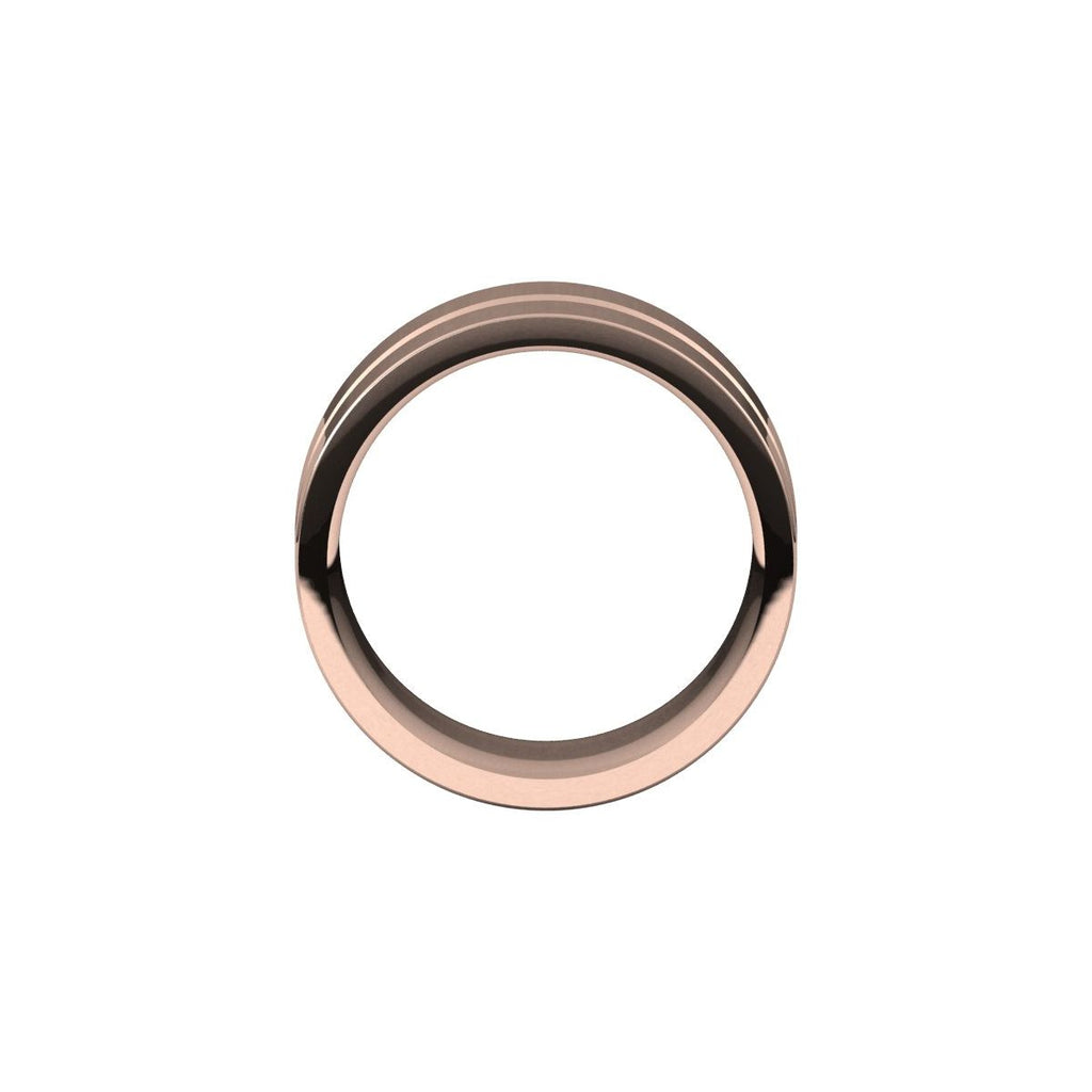 Grooved Comfort-Fit Flat Band