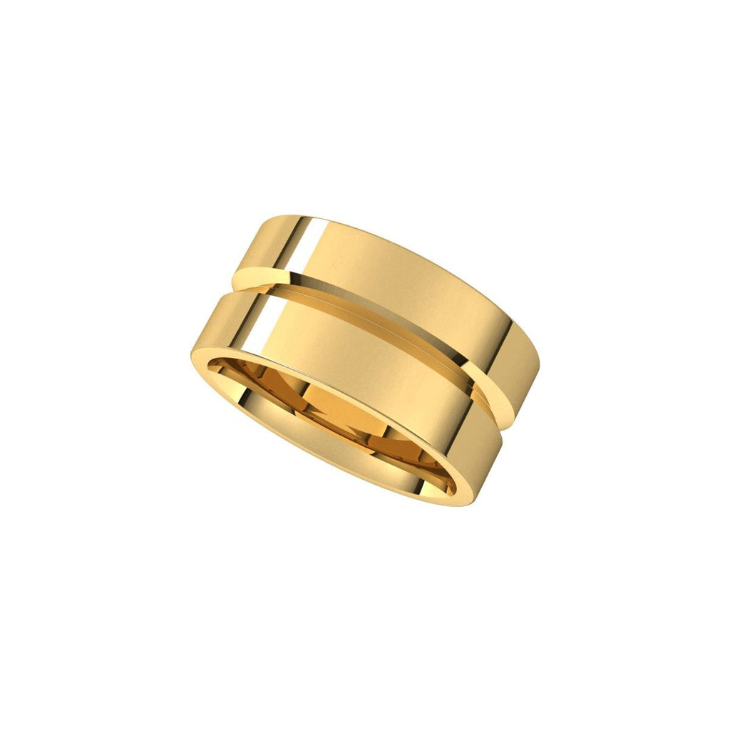 Grooved Comfort-Fit Flat Band