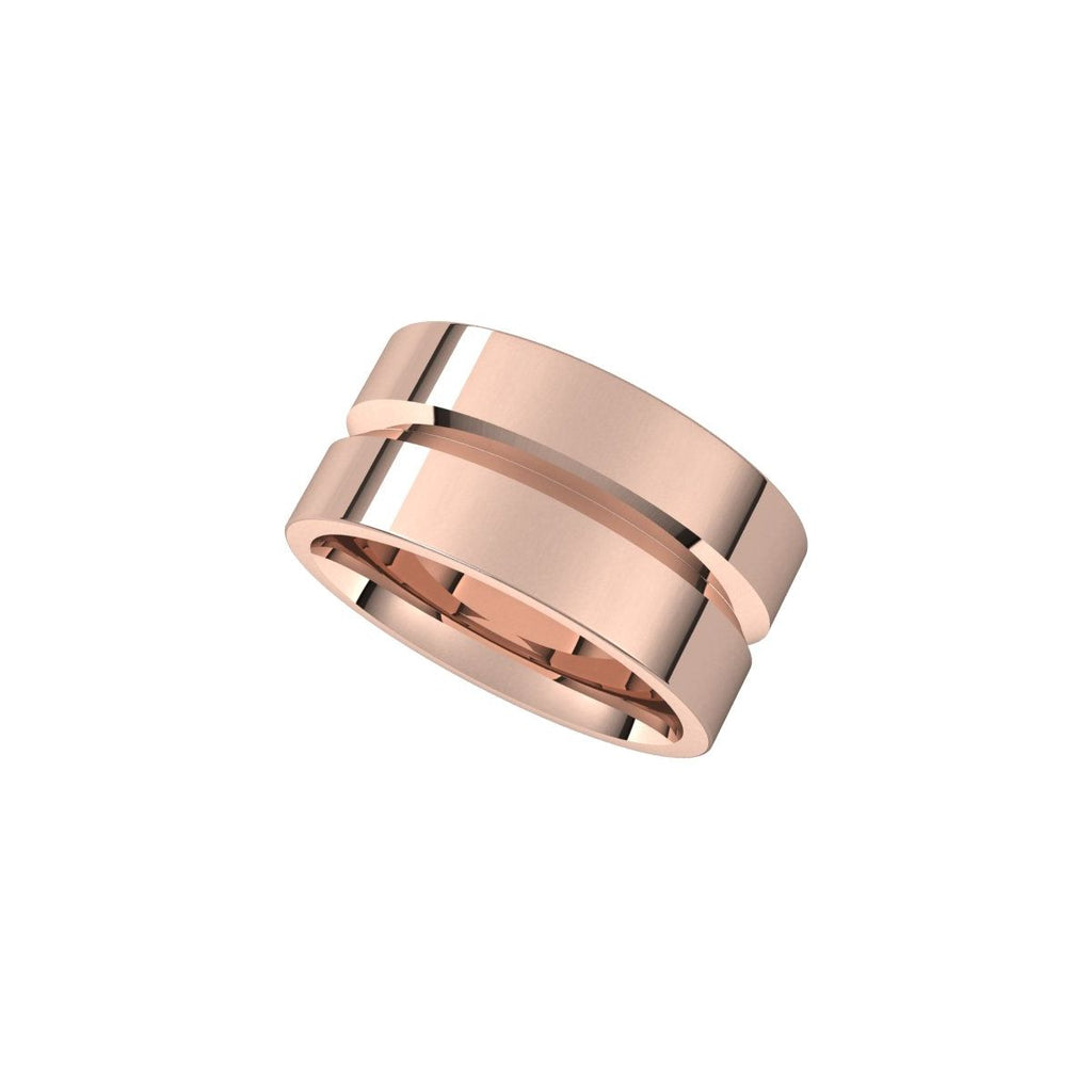 Grooved Comfort-Fit Flat Band