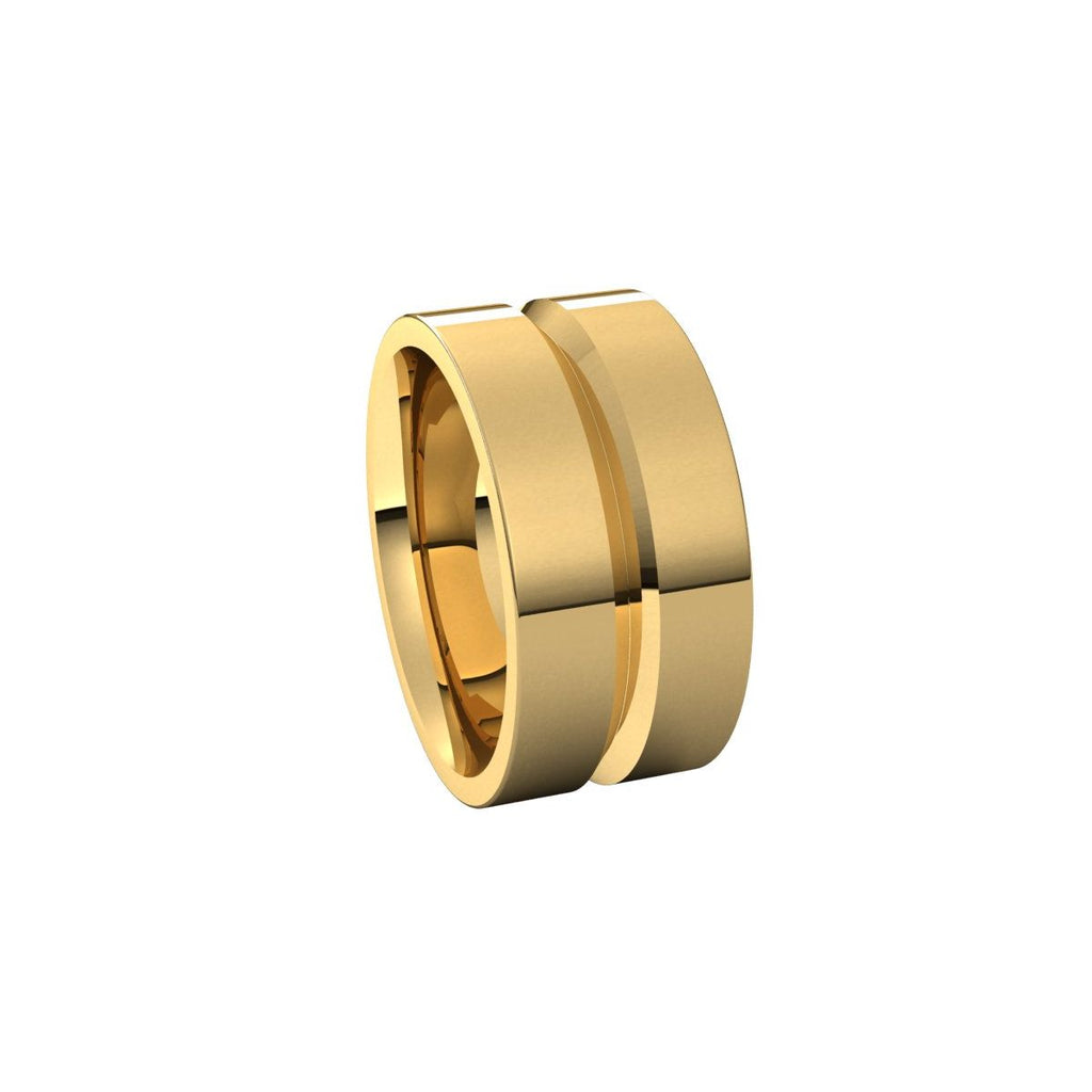 Grooved Comfort-Fit Flat Band