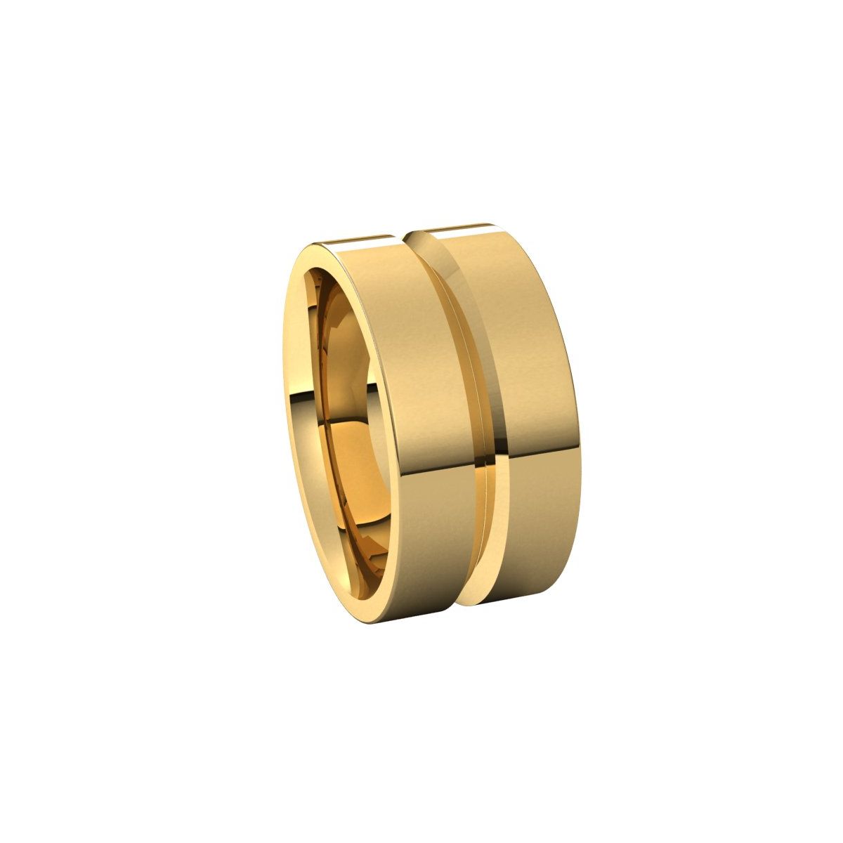 Grooved Comfort-Fit Flat Band