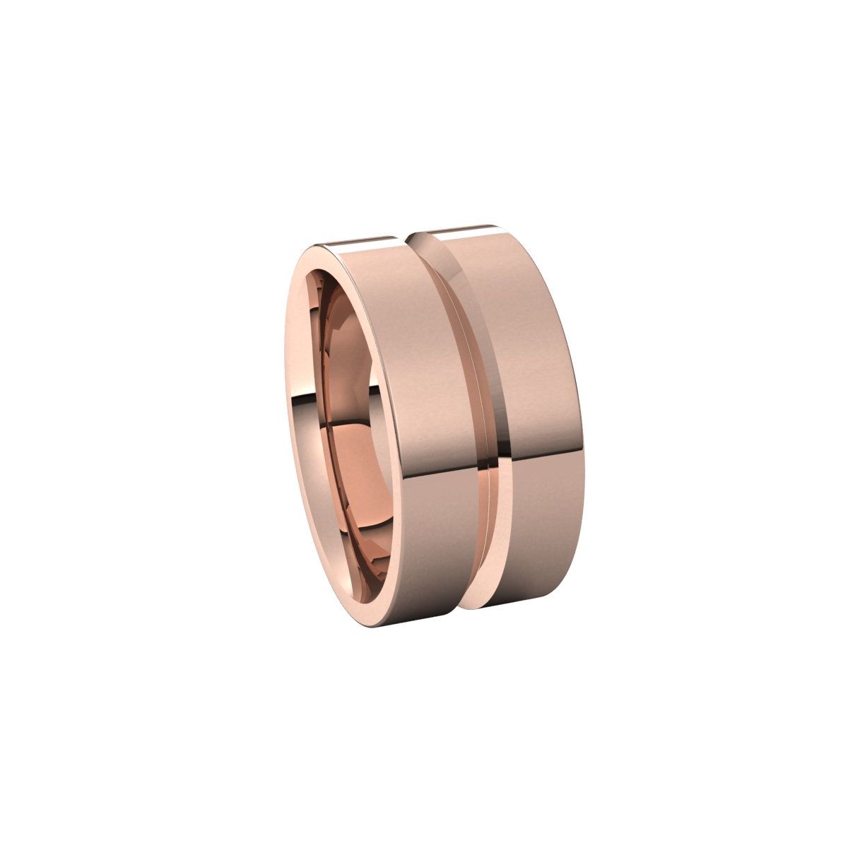 Grooved Comfort-Fit Flat Band