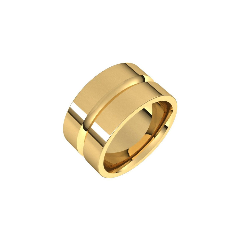 Grooved Comfort-Fit Flat Band