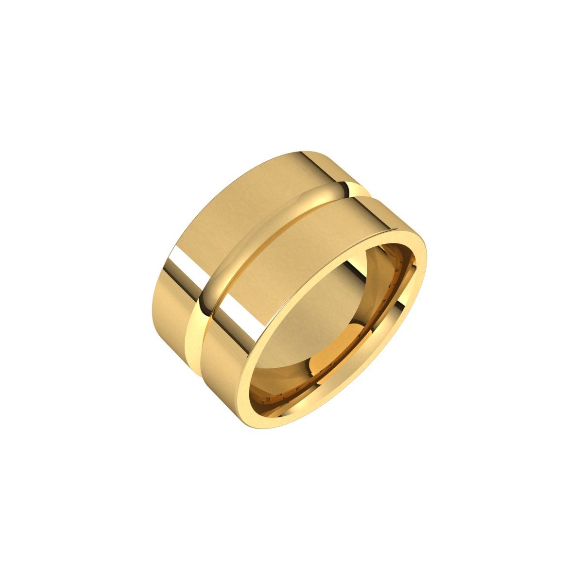 Grooved Comfort-Fit Flat Band