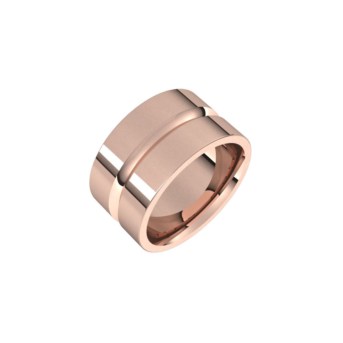 Grooved Comfort-Fit Flat Band