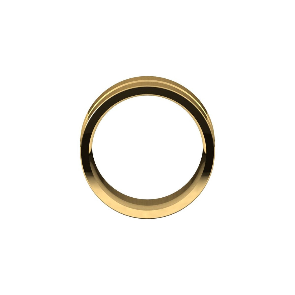 Grooved Comfort-Fit Flat Band
