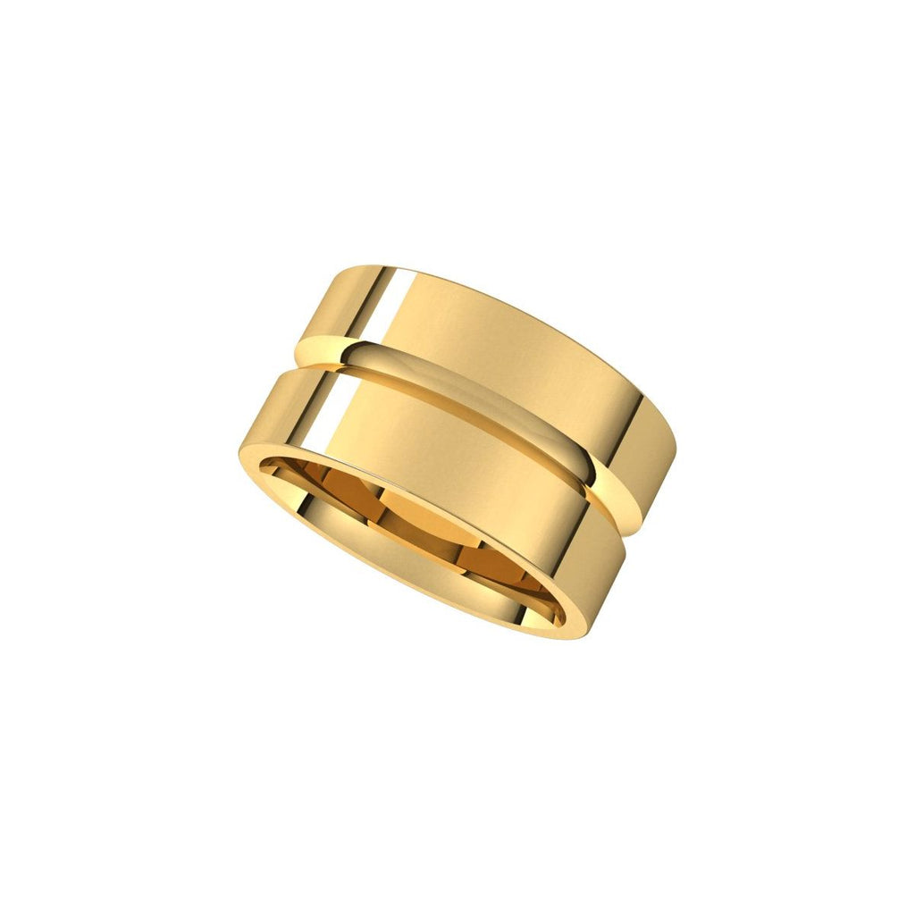 Grooved Comfort-Fit Flat Band