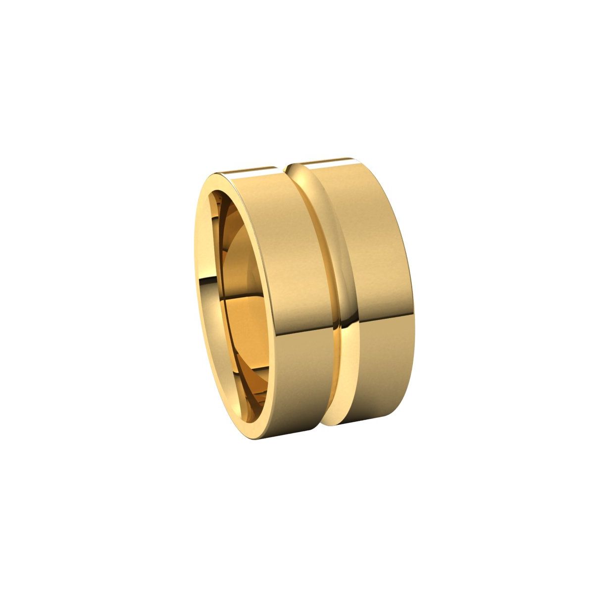 Grooved Comfort-Fit Flat Band