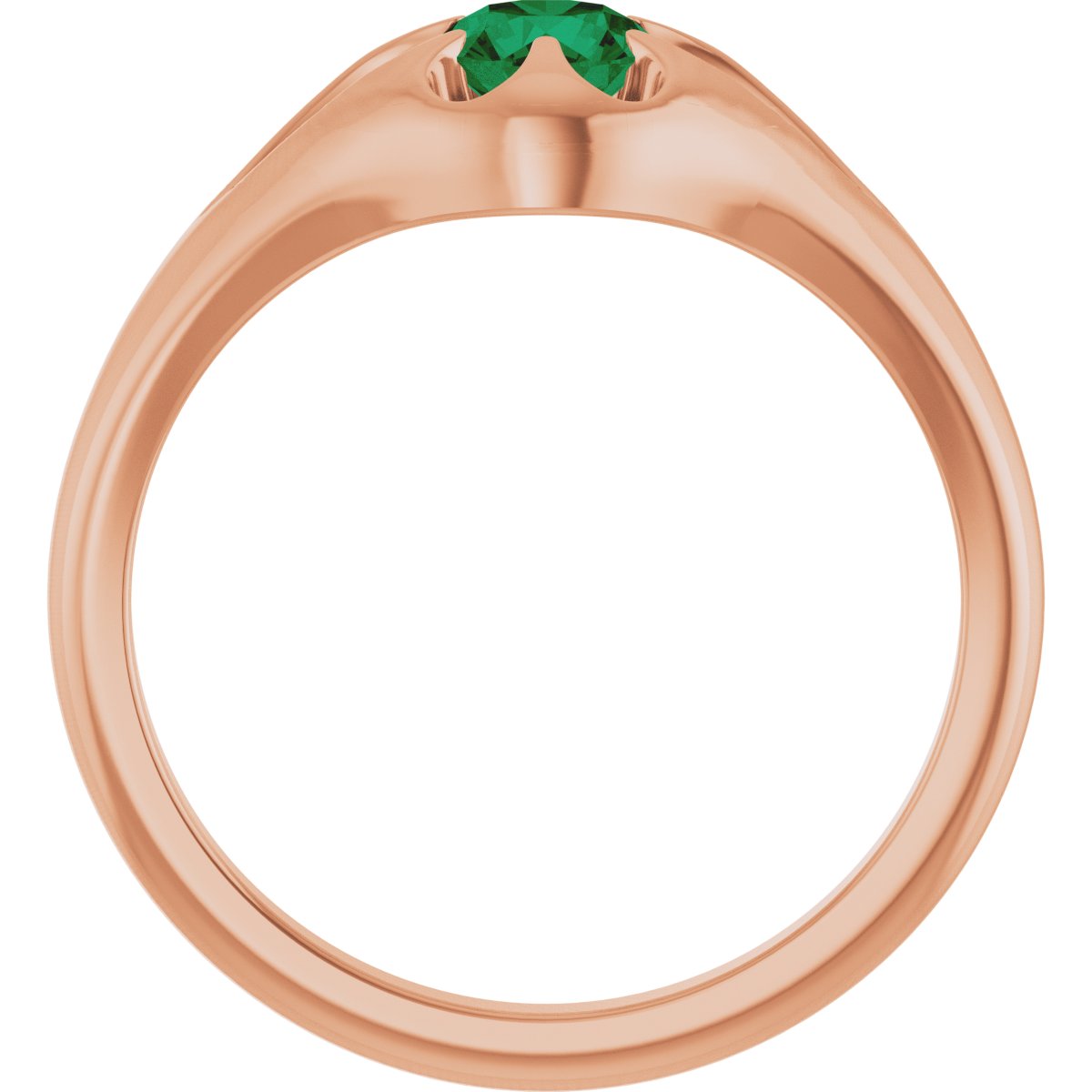 Solitaire Belcher Ring