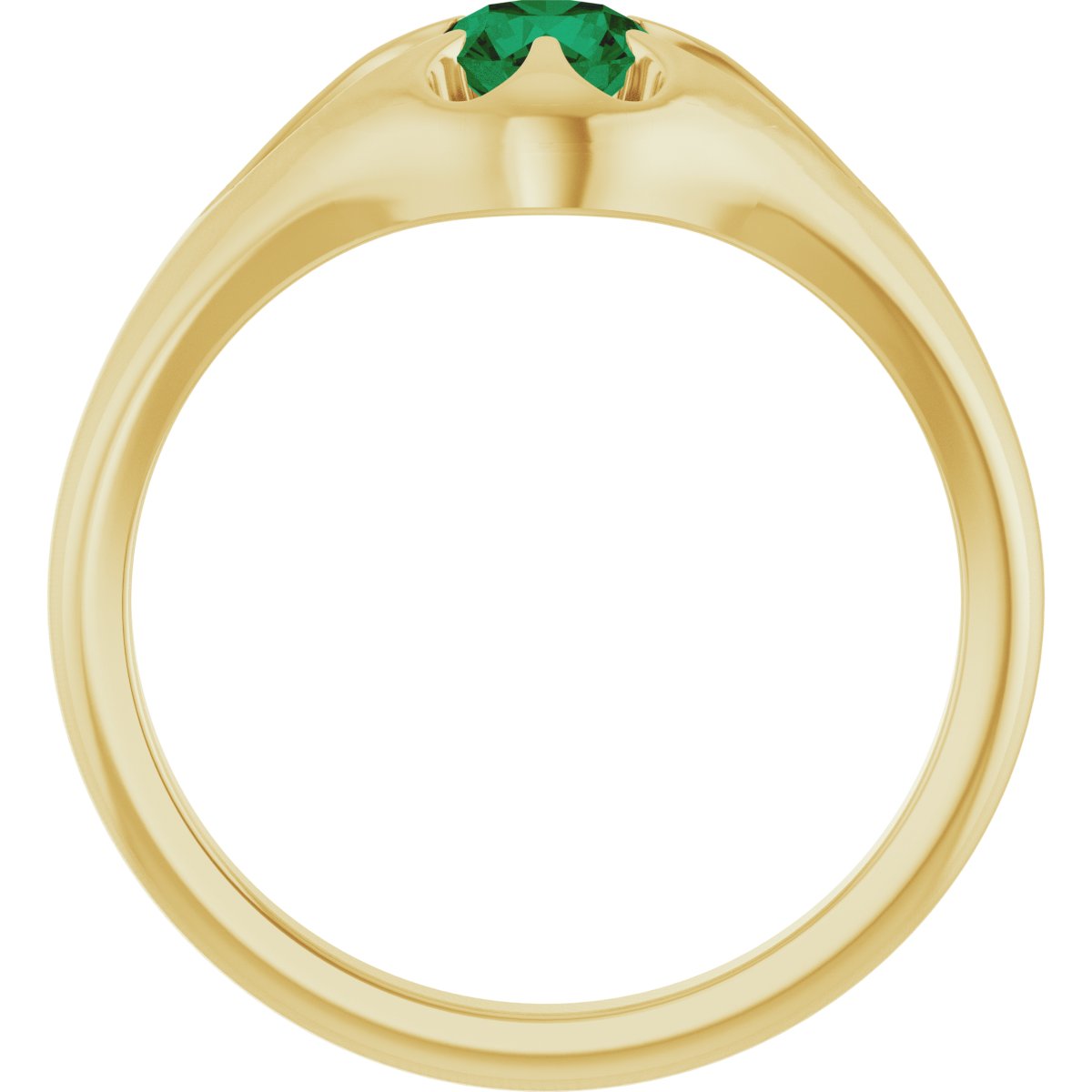 Solitaire Belcher Ring