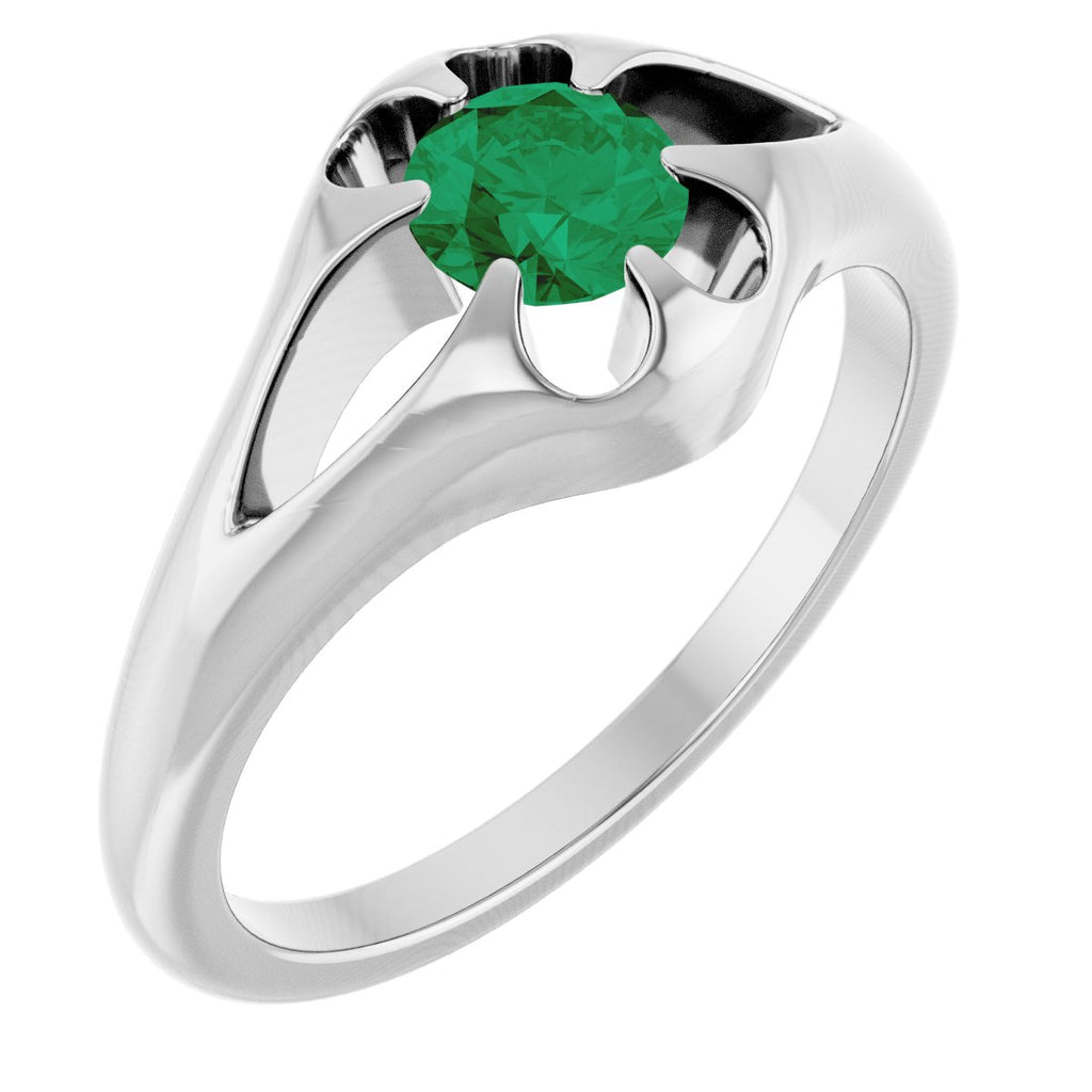 Solitaire Belcher Ring