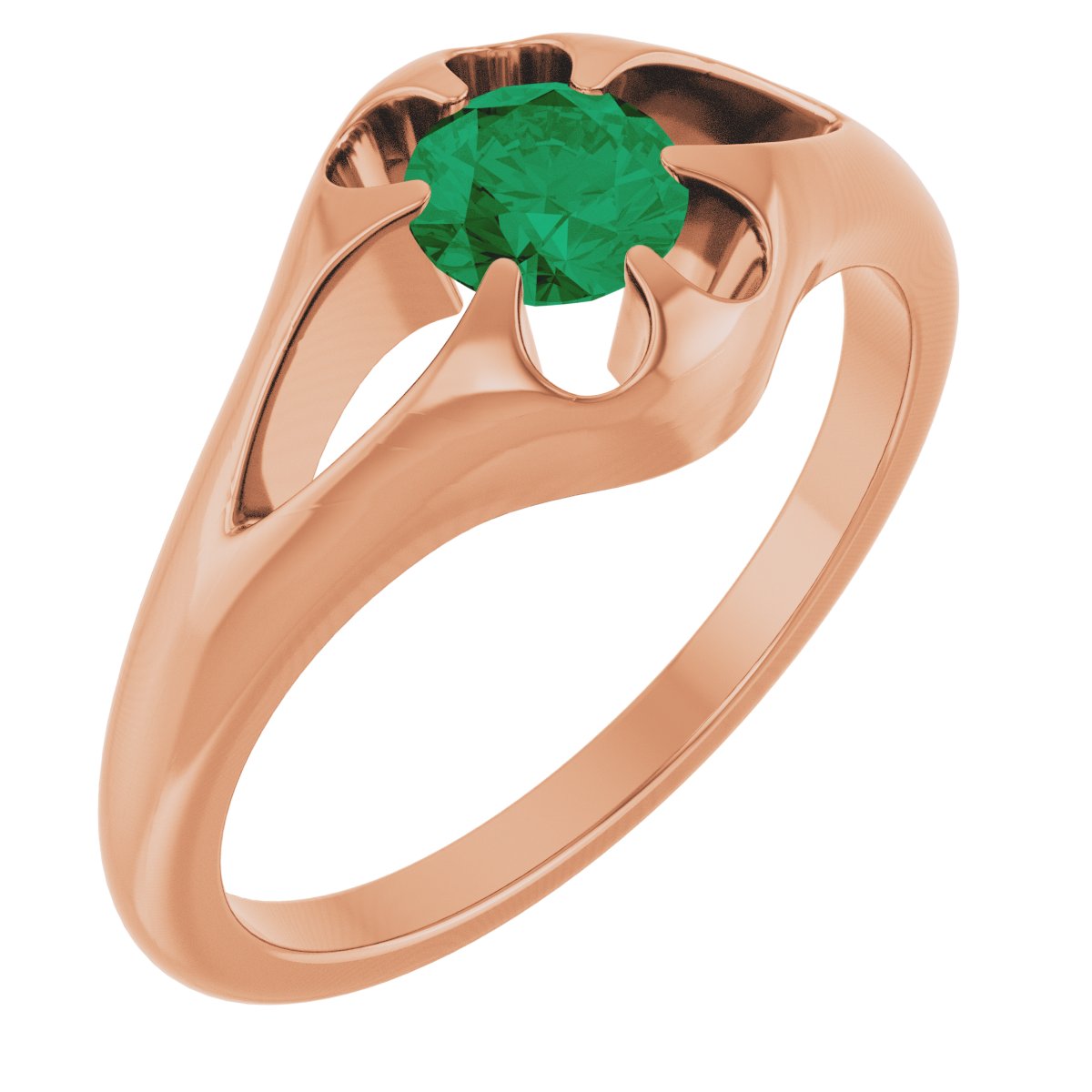 Solitaire Belcher Ring