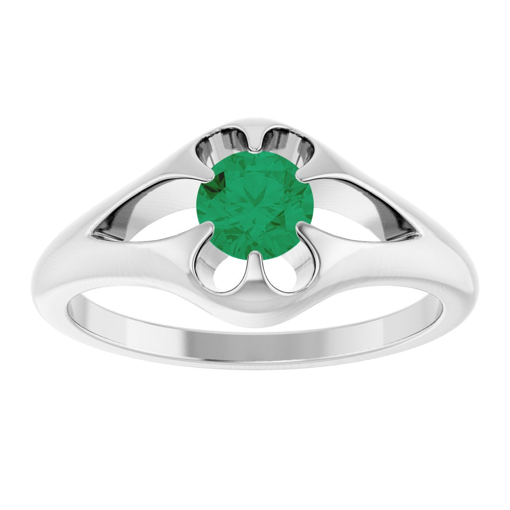 Solitaire Belcher Ring