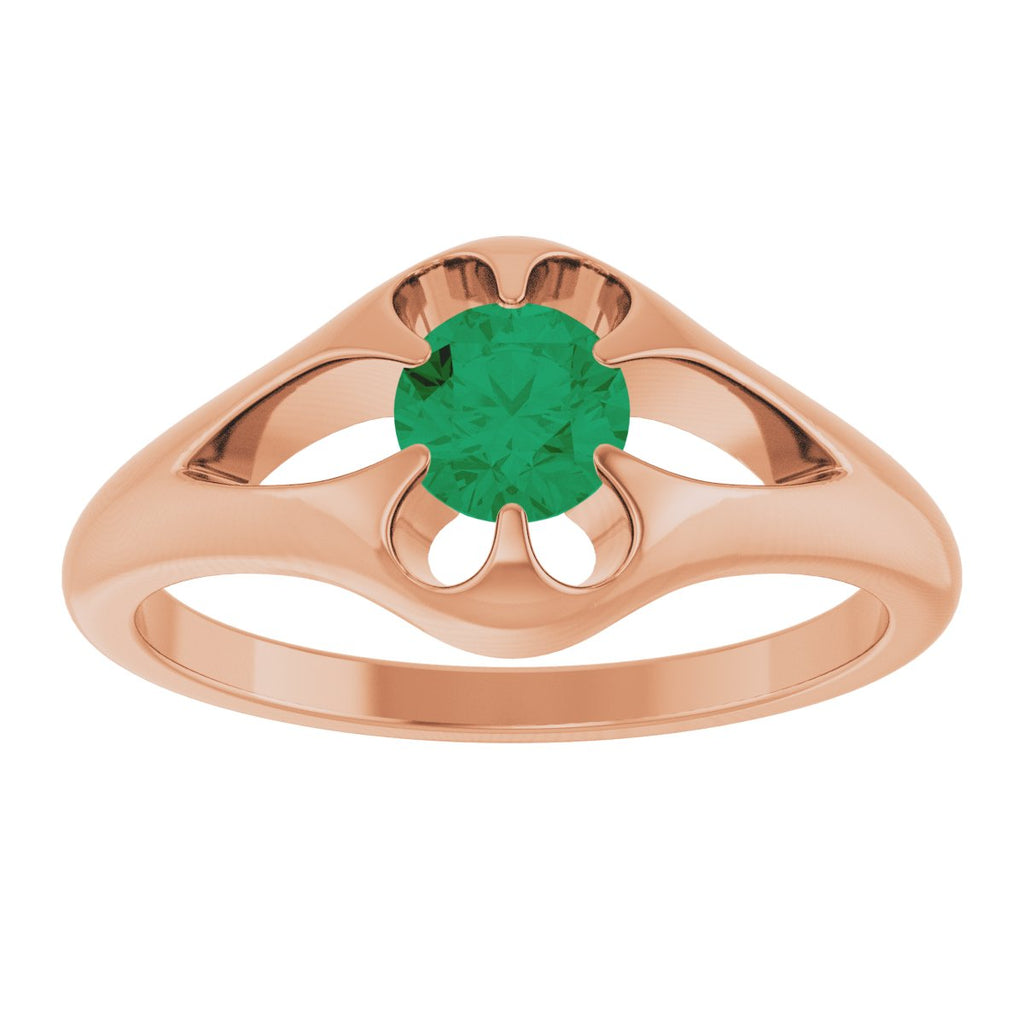 Solitaire Belcher Ring