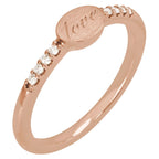Engravable Accented Signet Ring