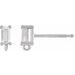Straight Baguette 4-Prong Earring Top