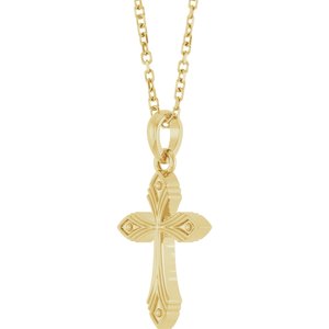 Vintage-Inspired Cross Necklace or Pendant
