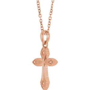 Vintage-Inspired Cross Necklace or Pendant