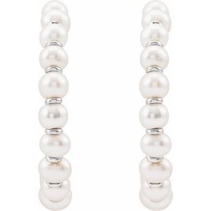 Pearl Hoop Earrings