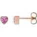 Heart Bezel-Set Stud Earrings