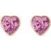 Heart Bezel-Set Stud Earrings