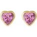 Heart Bezel-Set Stud Earrings