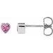 Heart Bezel-Set Stud Earrings