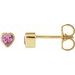 Heart Bezel-Set Stud Earrings