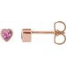 Heart Bezel-Set Stud Earrings