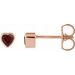 Heart Bezel-Set Stud Earrings