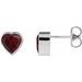 Heart Bezel-Set Stud Earrings