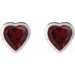 Heart Bezel-Set Stud Earrings